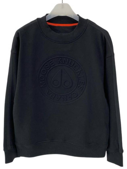 Men's Homecrest Logo Sweatshirt Black - MOOSE KNUCKLES - BALAAN 2