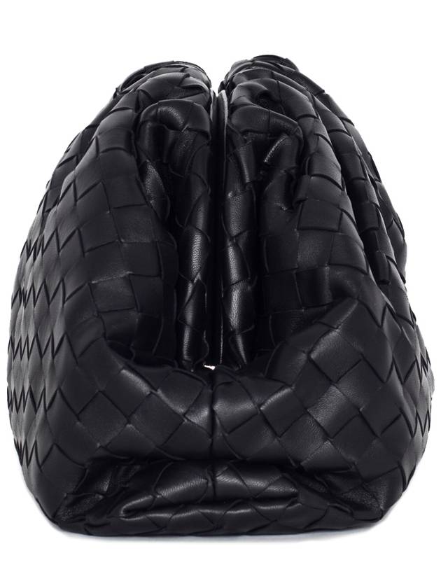 Intrecciato Nappa Leather Dumpling Clutch Bag Black - BOTTEGA VENETA - BALAAN 4