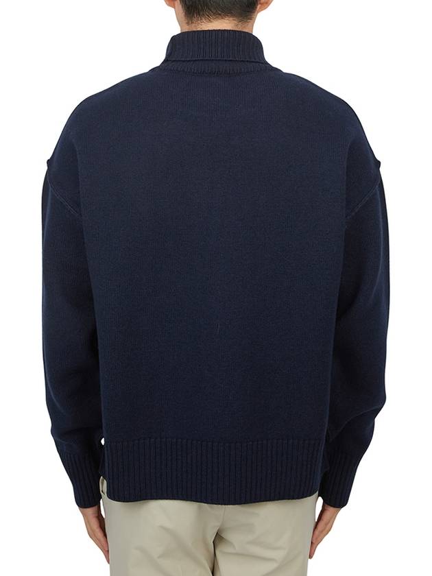 De Coeur Turtleneck Navy - AMI - BALAAN 4