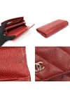 A50096 Red Caviar Silver CC Logo Classic Timeless Flap Long Wallet 21st - CHANEL - BALAAN 5