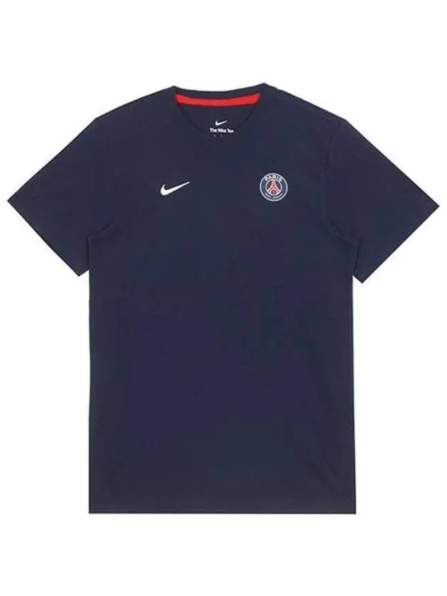 PSG Club Essentials Short Sleeve T-Shirt Navy - NIKE - BALAAN 2