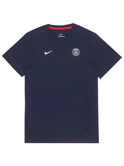 PSG Club Essentials Short Sleeve T-Shirt Navy - NIKE - BALAAN 2