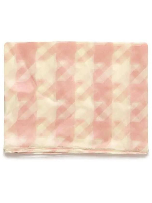 Houndstooth Pattern Silk Scarf Pink - BURBERRY - BALAAN 2