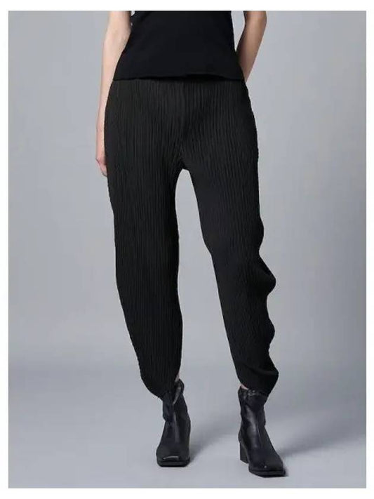 Leaf pleated pants black domestic product GM0024073158476 - ISSEY MIYAKE - BALAAN 1