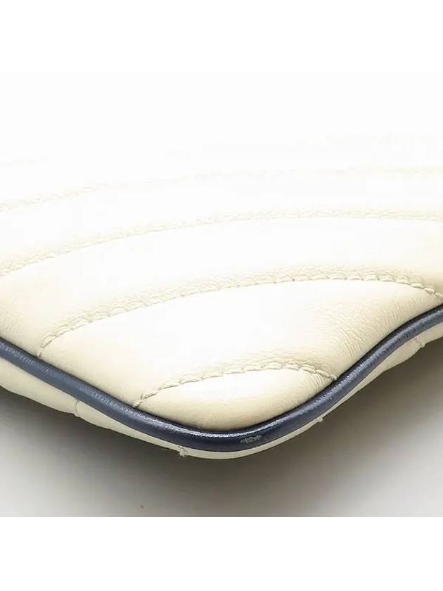 573814 White color leather GG Marmont Matelasse clutch - GUCCI - BALAAN 6