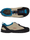 Jasper Rocks Calfskin Leather Low Top Sneakers Beige Safari Fjord Blue - KEEN - BALAAN 2