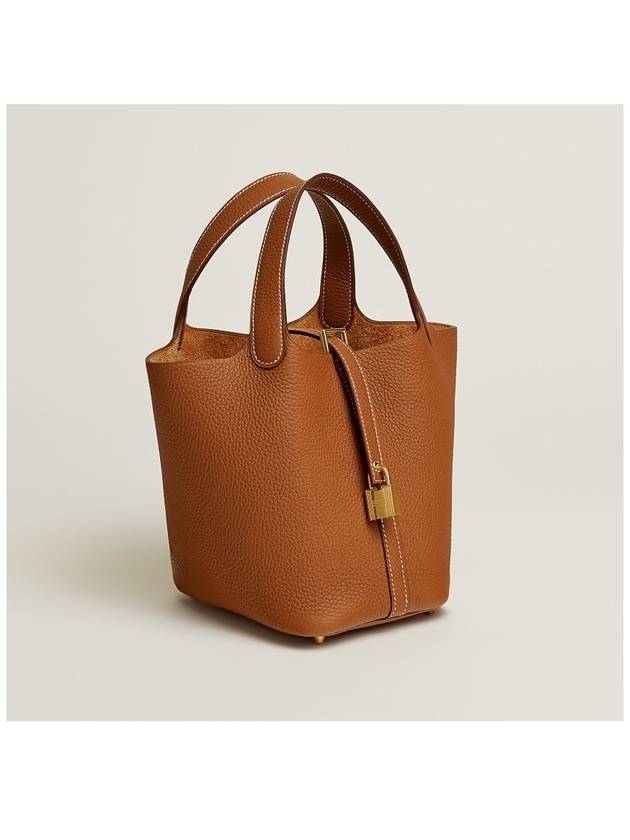 Picotin Lock 18 Tote Bag Brown - HERMES - BALAAN 3