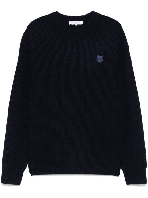 Maison Kitsuné Bold Fox Head Patch Comfort Ribbed Jumper Clothing - MAISON KITSUNE - BALAAN 1