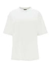 Rhinestone Logo Cotton Short Sleeve T-Shirt White - BALENCIAGA - BALAAN 2