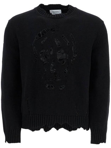 'distressed skull print pul - ALEXANDER MCQUEEN - BALAAN 1