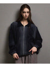 Vintage washed wool half zip-up jacket navy - FFEFF STUDIO - BALAAN 2