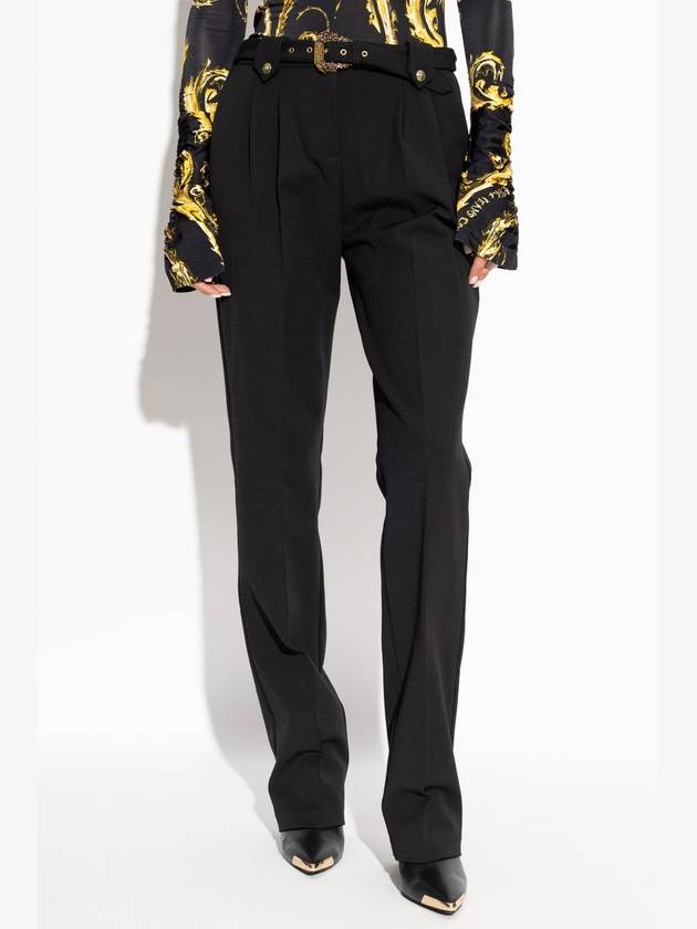 Versace Jeans Couture Trousers With Belt, Women's, Black - VERSACE - BALAAN 3