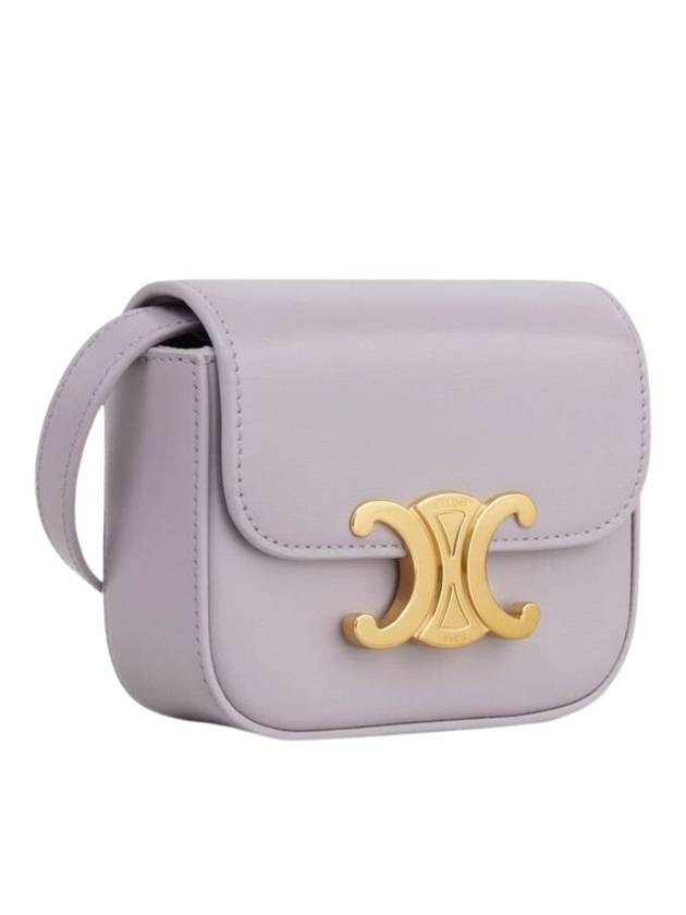 Triomphe Small Shiny Calfskin Cross Bag Light Lilac - CELINE - BALAAN 1