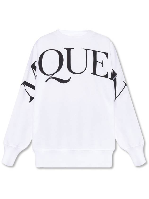 Logo Sweatshirt White - ALEXANDER MCQUEEN - BALAAN 1