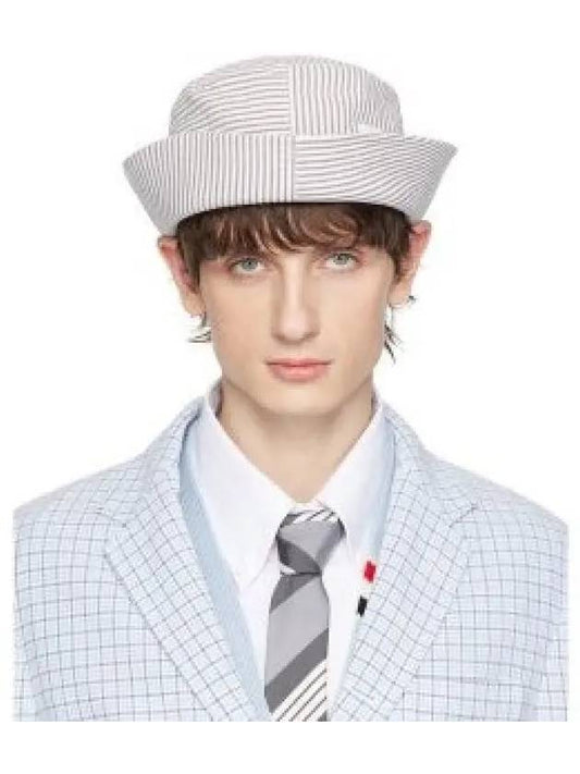 Striped Quarter Combo Bucket Hat MHC337A 00572 035 - THOM BROWNE - BALAAN 2