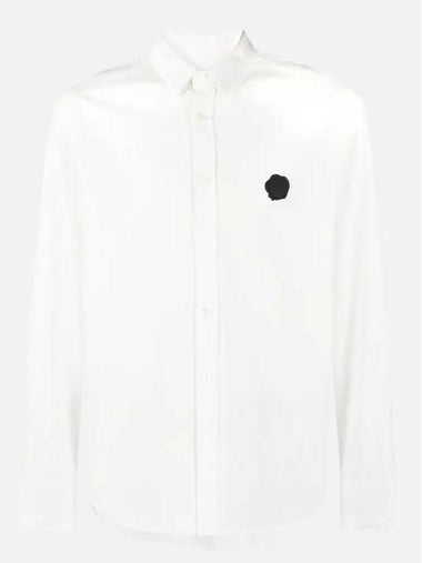 Men's Black Rubber Patch White Shirt MMSH03G 63 11322 - VIKTOR&ROLF - BALAAN 1