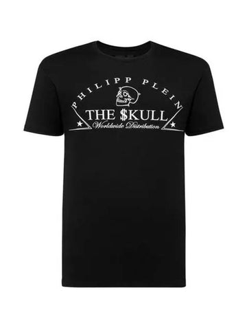 The Skull Short Sleeve T-Shirt Black Men's MTK4690 PJY002N 0201 - PHILIPP PLEIN - BALAAN 1