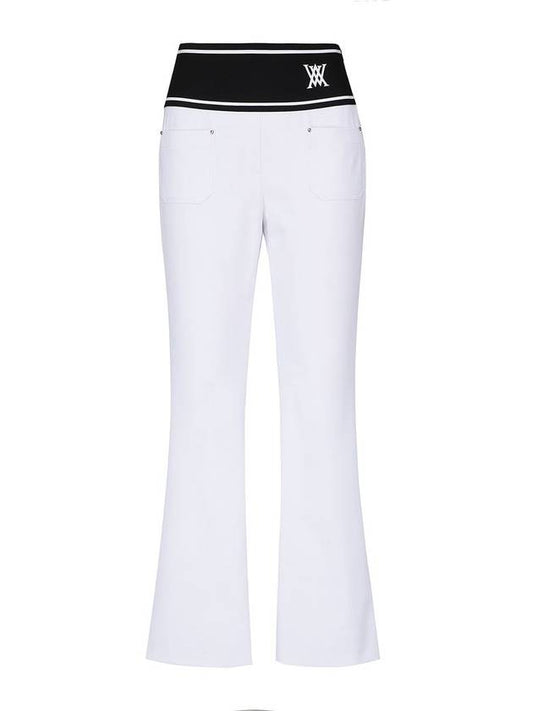 Official WOMEN LOGO BAND BOOTCUT LONG PANTS WH - ANEWGOLF - BALAAN 1