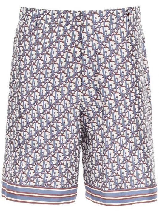 silk oblique Bermuda shorts - DIOR - BALAAN.