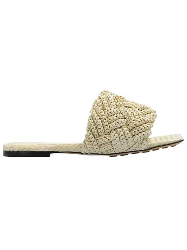 Lido Intrecciato Flat Slipper Cream - BOTTEGA VENETA - BALAAN 1