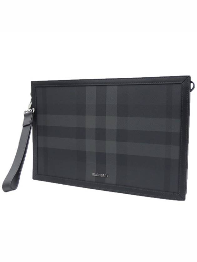 Check Small Logo Clutch Bag Black - BURBERRY - BALAAN 2