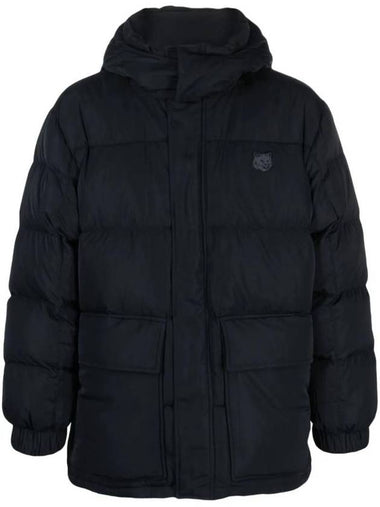 Puffer Bold Fox Head Patch Nylon Hood Padding Black - MAISON KITSUNE - BALAAN 1