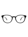 Eyewear Round Acetate Glasses Black - GUCCI - BALAAN.