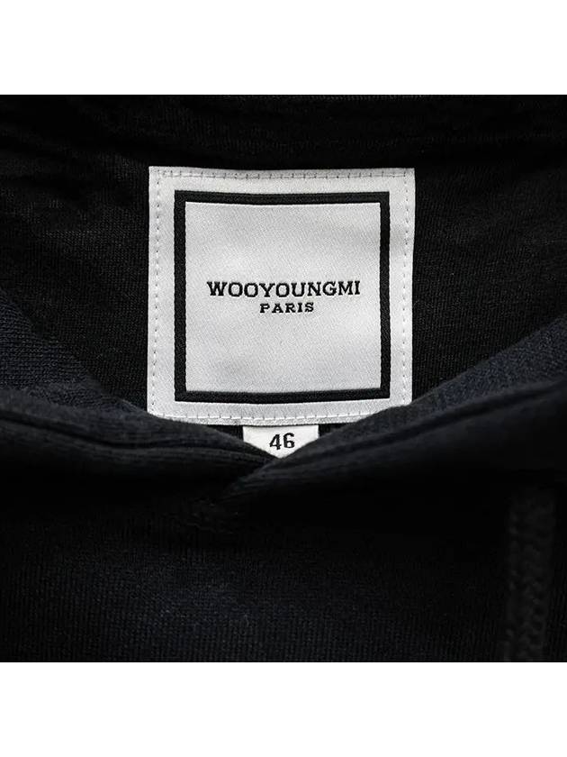 Back Embroidery Logo Cotton Hoodie Black - WOOYOUNGMI - BALAAN 6