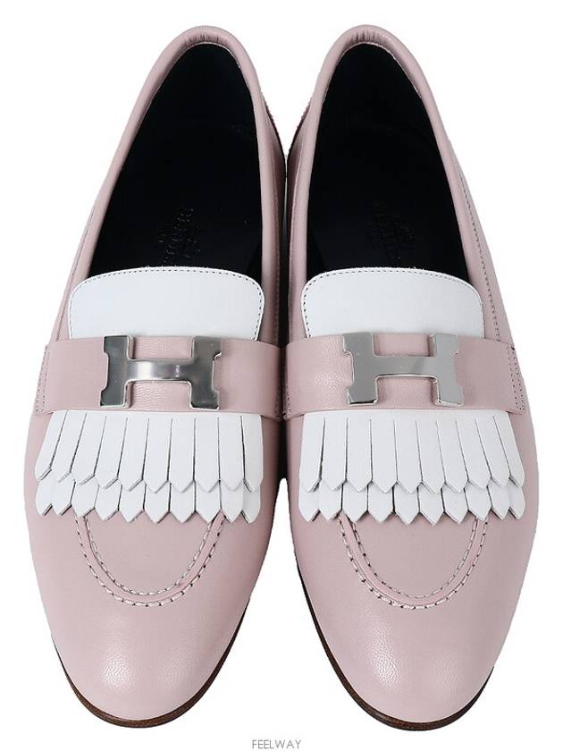 Royal Loafer Rose Porcelain Blanc 36 1 2 72929 - HERMES - BALAAN 2