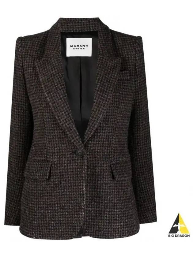 Kerstin Single Breasted Virgin Wool Blazer Jacket Brown - ISABEL MARANT - BALAAN 2