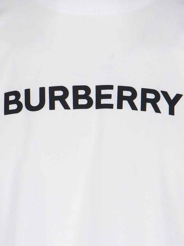 logo print cotton short sleeve t-shirt white - BURBERRY - BALAAN 5