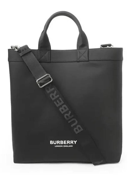 Logo Print Nylon Artie Tote Bag Black - BURBERRY - BALAAN 2