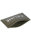 Lettering Logo Printing Card Wallet Khaki - CELINE - BALAAN 7