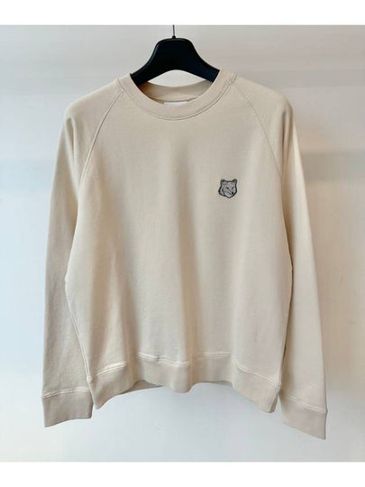 Bold Fox Head Patch Oversized Sweatshirt Beige - MAISON KITSUNE - BALAAN 2