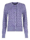 Pony Logo Cable Cardigan Lavander - POLO RALPH LAUREN - BALAAN 2