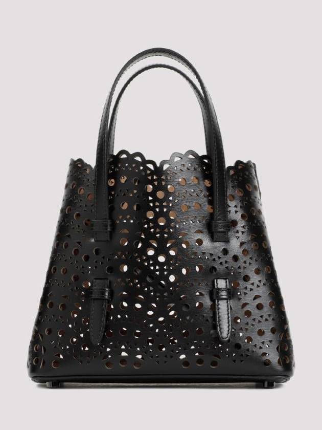 Mina 20 Vienne Wave Lux Calfskin Tote Bag Black - ALAIA - BALAAN 3