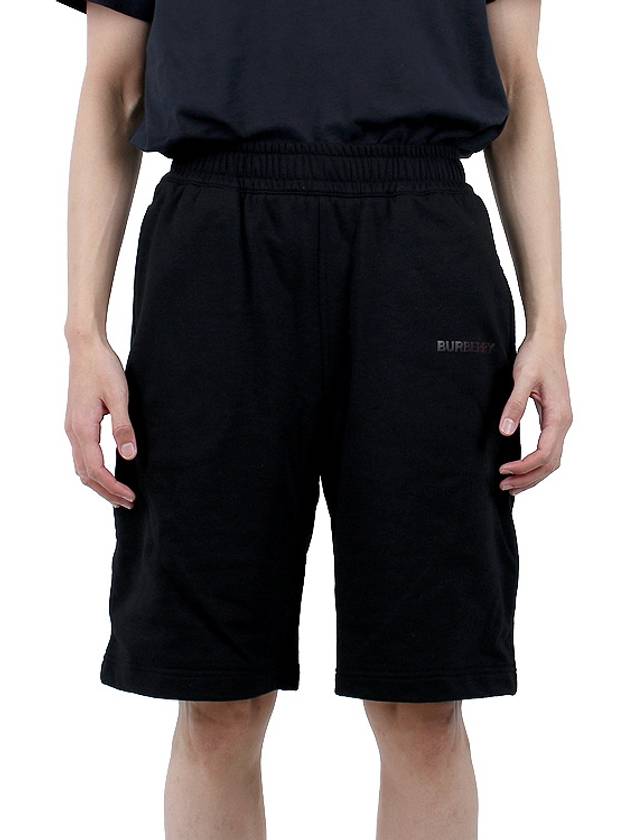 cotton stretch logo print shorts black - BURBERRY - BALAAN 2