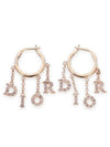 Revolution Earrings Gold Pink - DIOR - BALAAN 2