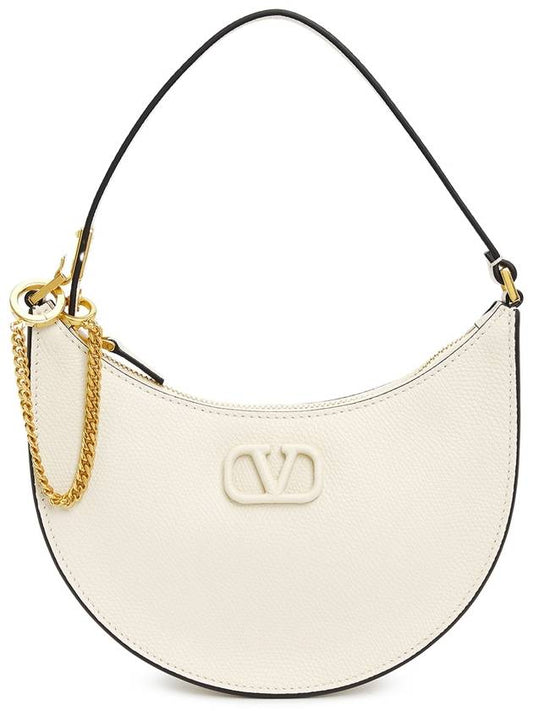 V Logo Hobo Shoulder Bag Ivory - VALENTINO - BALAAN 2