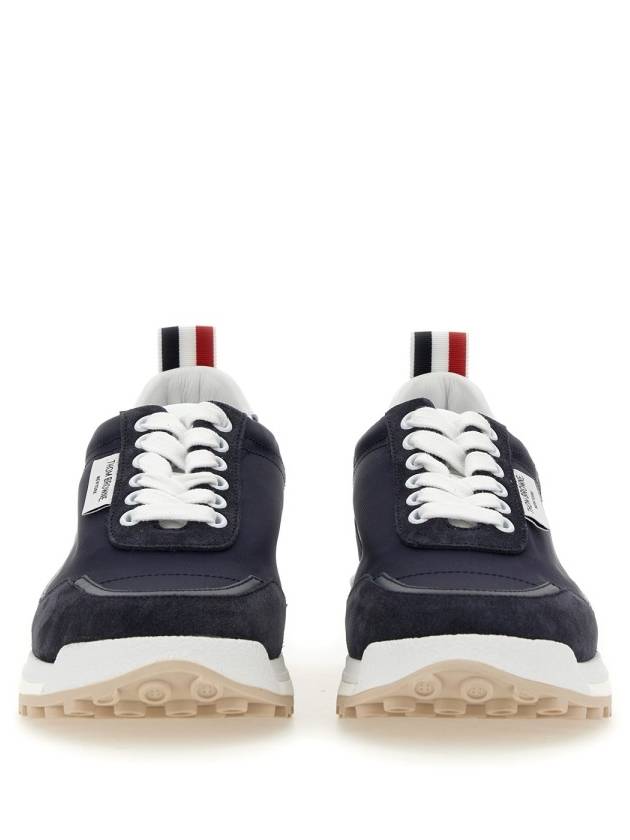 Eco Nylon Alumni Trainer Low Top Sneakers Blue - THOM BROWNE - BALAAN 6