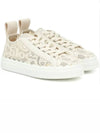 Lauren Lace Low Top Sneakers Mild Beige - CHLOE - BALAAN 3