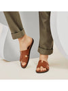 Izmir Leather Slippers Gold - HERMES - BALAAN 3