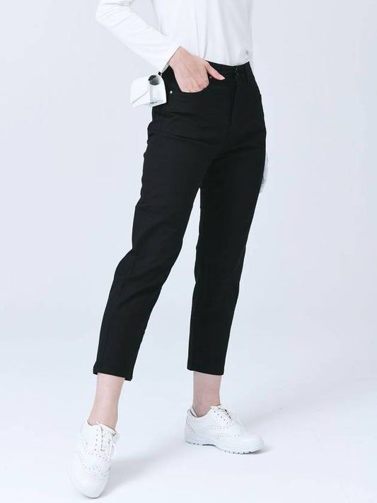 Cotton Span Slim Baggy Fit Black PantsDO3232PT79 1 - DOYOUKNOWMC GOLF WEAR - BALAAN 2