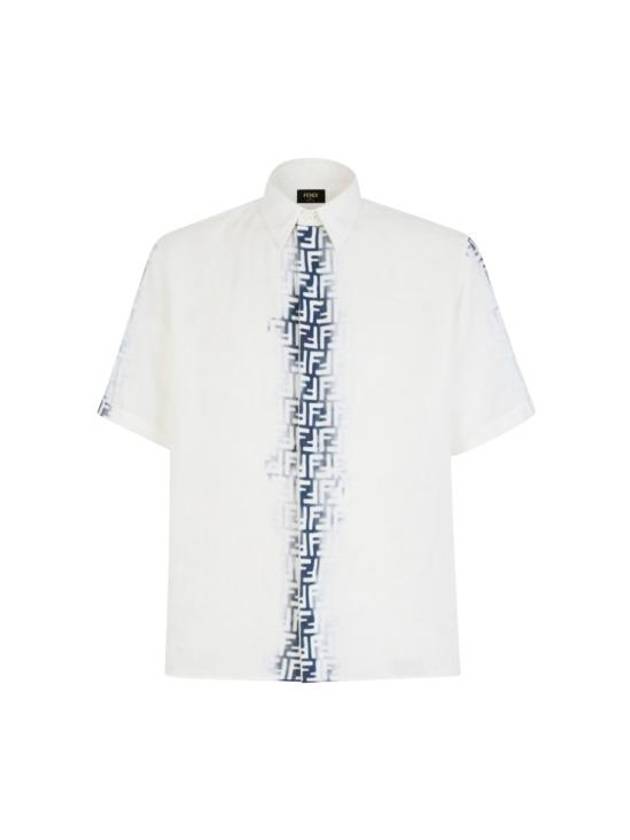 24SS Shirt FS0966AN0RF0UB0 WHITE BLUE White - FENDI - BALAAN 1