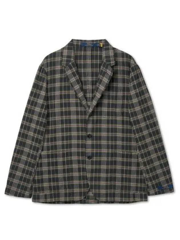 Indigo Plaid Cotton Sports Coat Multi - POLO RALPH LAUREN - BALAAN 1