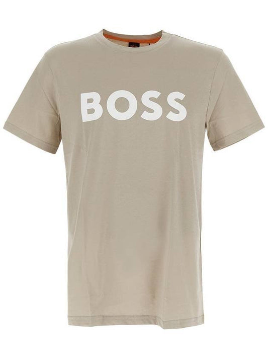 Logo Short Sleeve T-Shirt Brown - HUGO BOSS - BALAAN 1