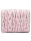 Materasse half wallet card pink women s - MIU MIU - BALAAN 7