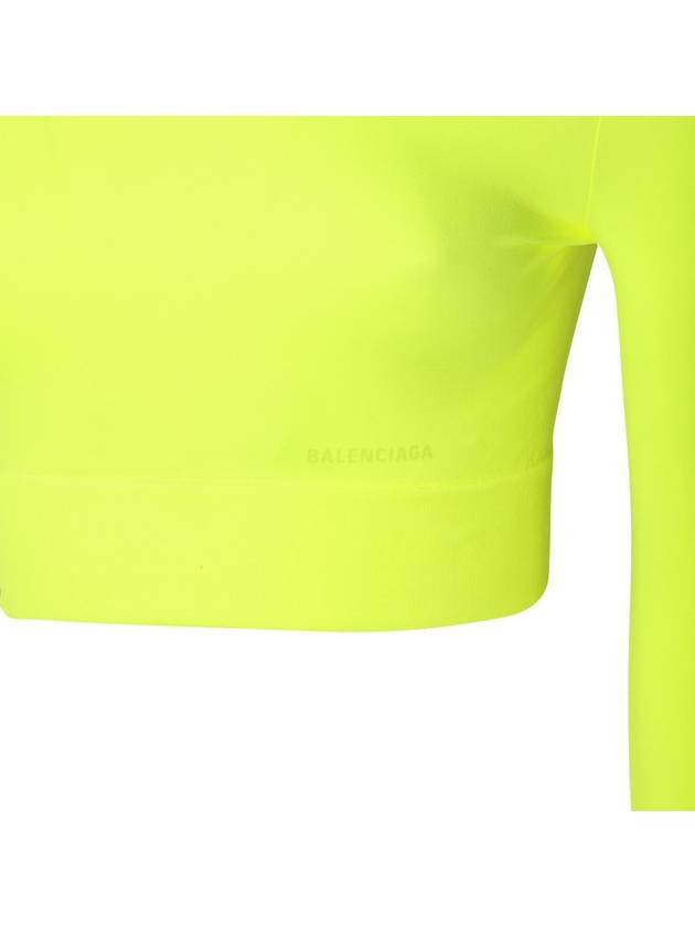 Crop Long Sleeve Neck Polar Fluo Yellow - BALENCIAGA - BALAAN 6