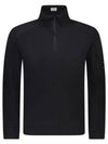 Light Fleece Half Zip-Up Sweatshirt Black - CP COMPANY - BALAAN 2