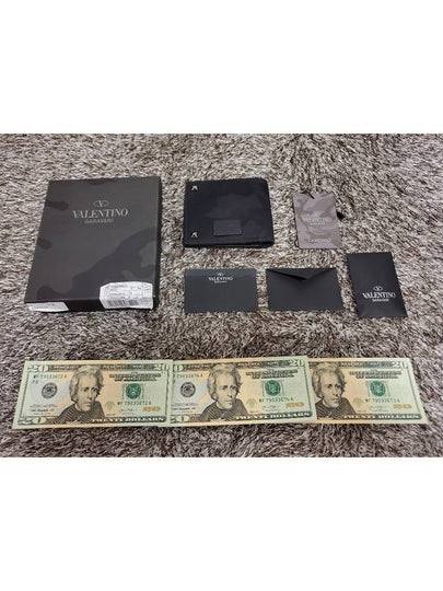 Jacquard camo billfold bifold wallet - VALENTINO - BALAAN 2